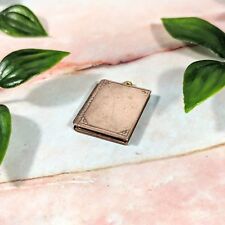 2 Vintage Rosa Placcato Oro Libro Immagine Medaglione Ciondolo Collana 2.5cm (