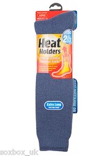 Calze da uomo lunghe originali con supporto termico taglia 6-11 UK, 39-45 EURO, blu denim