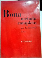 Libro P. Bona - Metodo completo per la divisione ( Pedron ) Ricordi