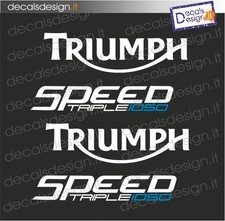kit adesivi per moto 2 TRIUMPH da 12.8 cm 2 SPEED TRIPLE 1050 da 10 cm. DECALS