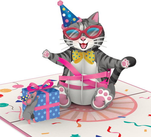 Biglietto pop up gatto - pop-up,