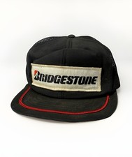 CAPPELLO CAMIONISTA VINTAGE ANNI 80 BRIDGESTONE PNEUMATICI Snap back marca K PATCH Auto SWINGSTER