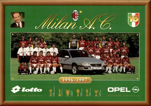 Cartolina squadra milan c - cartolina,