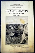 GRAND CANYON NATIONAL PARK ARIZONA - Brochure guida con mappa e foto 1928