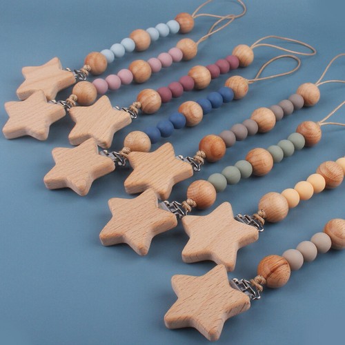 Star shape wooden dummy clips - star,