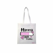borsa 36x40 scritta mamma 2021 loading nascita festa compleanno figli regalo