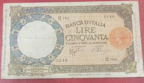 Banconota lire lupetta - banconota,