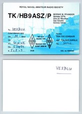 Ham Radio QSL QSO Postcard TK/HB9ASZ/P, Cap Cavallo, Corsica, France