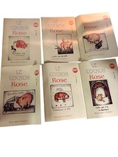 ANCIEN LOT DE 6 LIVRES SUR 7 LE COCHON ROSE ROMAN DE GUY FRANQUET ORIGINAL