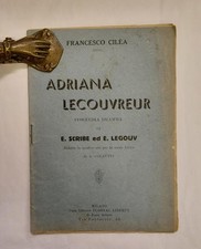 CILEA Francesco. ADRIANA LECOUVREUR. Libretto dell'Opera. Milano, Sonzogno, 1923