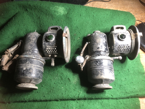 Antique bicycle lamps - x,
