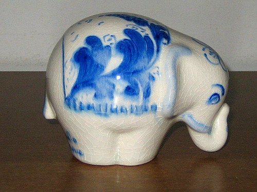 Statuina elefante ceramica - statuina, di