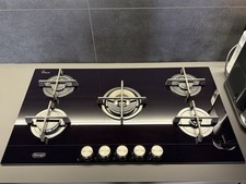 De Longhi Piano Cottura 5 Fuochi a gas (Wok) Larghezza 90 cm Nero 86NSL590NC