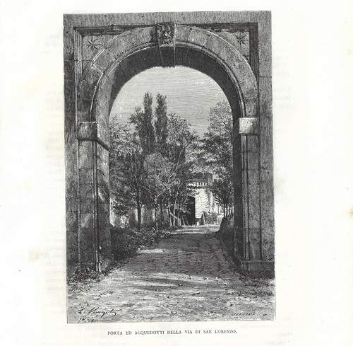 Stampa antica roma - stampa, porta