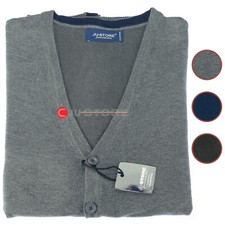 Maglia a giacca aperta gilet con bottoni cardigan smanicato TG FORTI 2XL a 6XL