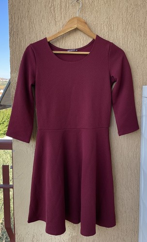 Vestito borgogna rosso - vestito,
