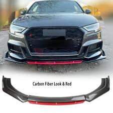 PER AUDI A3 S-LINE S3 8V 2017-2019 Paraurti Anteriore Splitter Lip Spoiler
