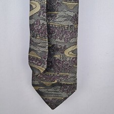 Cravatta Fendi in seta grigio 144x8 cm da uomo