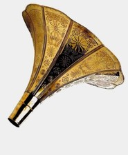 Grammofono corno in ottone
