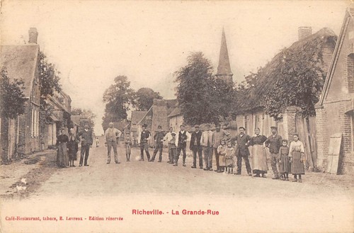 Cpa richeville grande - richeville, la