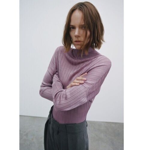Zara maglione donna malva