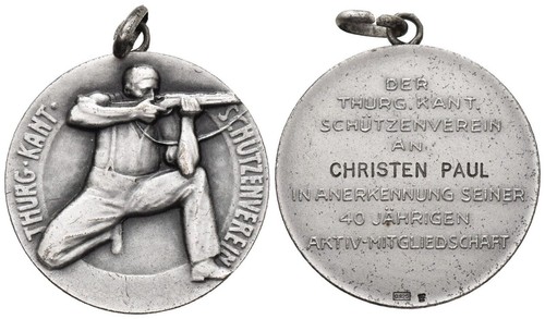 Medaglia argento j - d'argento, o.j