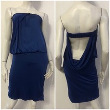 PINKO Vestito abito blu elettrico fascia Tg S