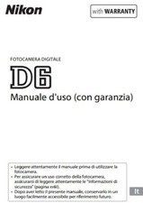 Per Nikon D6 Manuale