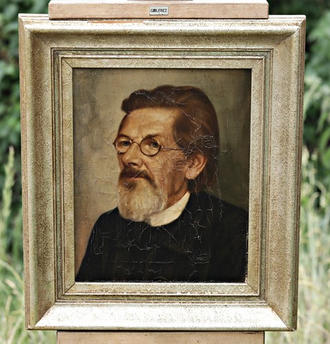 Quadro olio autografato - olio,
