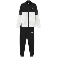 TUTA PUMA ESS COLORBLOCK SUIT, PUMA WHITE UOMO 691994 02 ORIGINALE