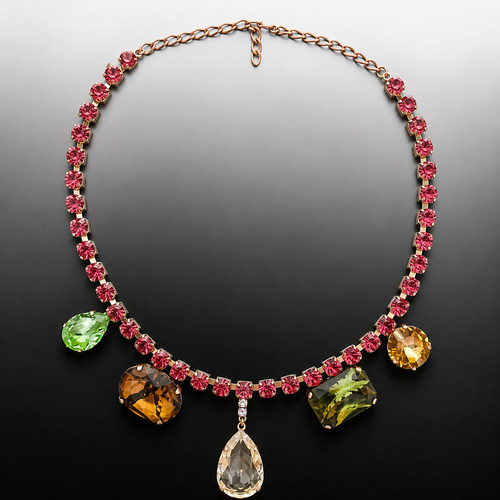 Collana con strass unica ceca
