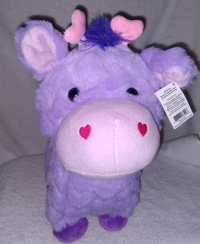 Peluche mucca viola casa
