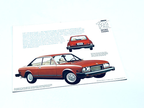 Scheda informativa fiat 124 - informativa,