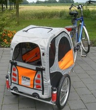 Comfort Wagon M - Rimorchio per bicicletta in alluminio ammortizzato per cani
