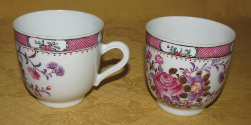Coppia tazze xix secolo - coppia,