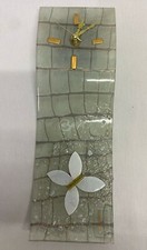 Orologio da parete in vetro di Venezia Albatros made in Italy 29,5x10 cm arredo