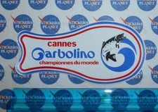 ADESIVO VINTAGE AUTOCOLLANT STICKER ORIGINALE FISHING CANNES GARBOLINO CHAMPION