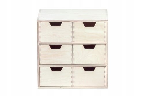 Cassettiera legno con 6 - legno,