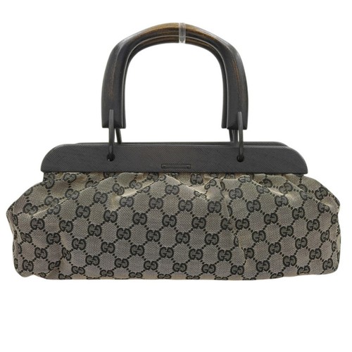 Gucci canvas wood handle - gucci, gg