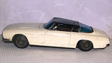 Taiyo JPN tinplate Ford Mustang Bertone 1966 car bianco nera. G@@D !