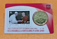 VATICANO  PAPA FRANCESCO  COINCARD 50 CENT  N° 38  ANNO 2021