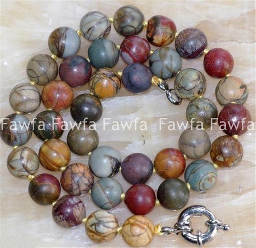 Collana perle diaspro - collana,