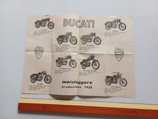 Ducati produzione modelli moto 1958 depliant poster originale italiano