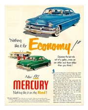 Stampa d'epoca 1951 Mercury