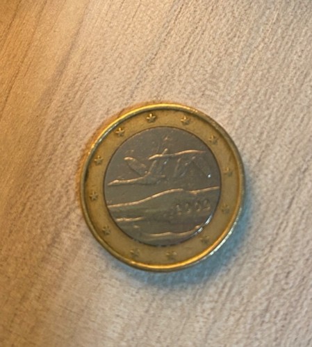 Moneta rara euro con cigni - moneta, 1