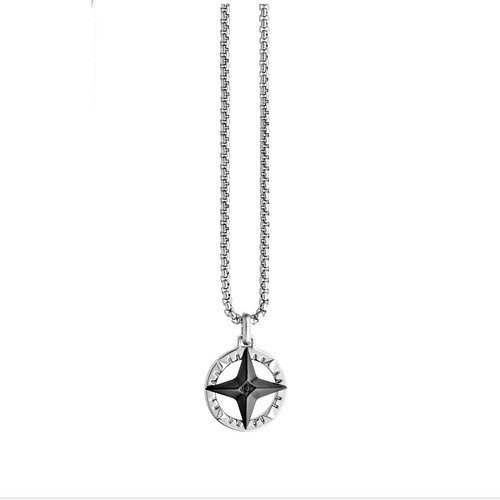 Collana uomo zancan acciaio - collana,