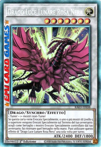 Drago luce lunare rosa nera - rosa,