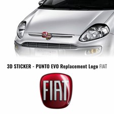 Adesivo Fiat 3D Ricambio Logo per Punto Evo Anteriore + Posteriore