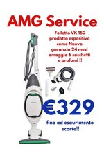 FOLLETTO VK 150 NUOVO+KIT TUBI- 24 MESI DI GARANZIA-SACCHETTI PROFUMI  SCOPA