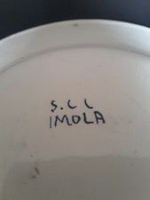 Piatto Imola Ceramica Cooperativa Vecchio Dipinto A Mano